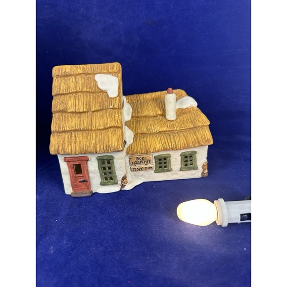 Department 56 Other - Dept 56 "Bob Cratchit And Tiny Tim Cottage "  A Christmas Carol Retired 1986